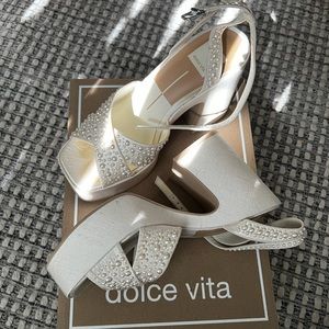 Dolce Vita Wessi Pearl Vanilla Heels - Wedding Day Shoes / BRIDAL shoes